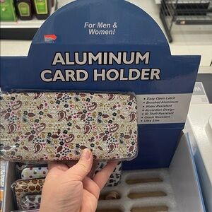 Paisley Aluminum Card Holder